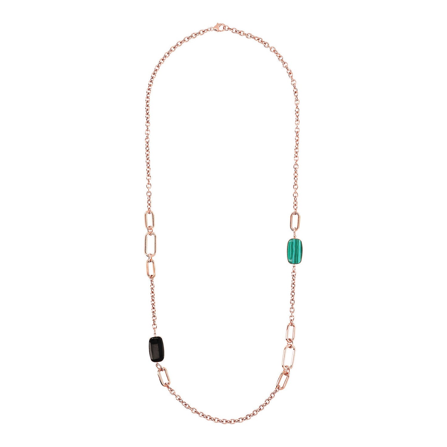 Bronzallure Alba Black Onyx Necklace 91.4cm - Prime & Pure