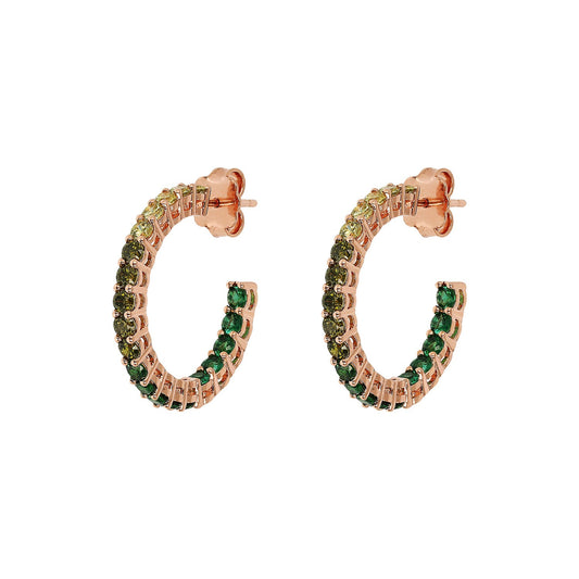 Bronzallure Miss Cubic Zirconia Hoop Studs - Prime & Pure