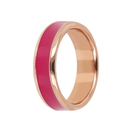 Bronzallure Miss Fuchsia Enamel Ring - Prime & Pure