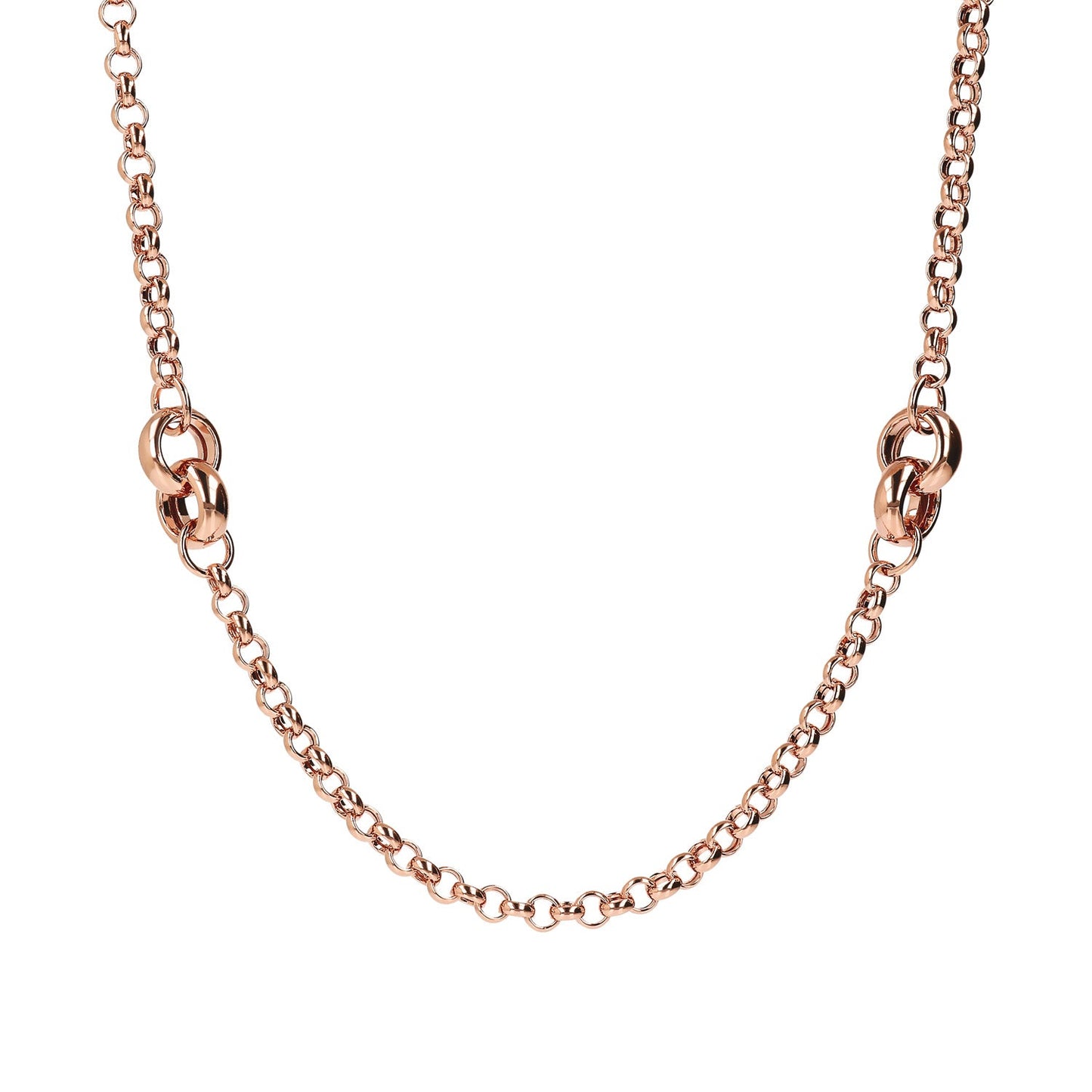 Bronzallure Purezza Long Rolo Link Necklace 91.4cm - Prime & Pure