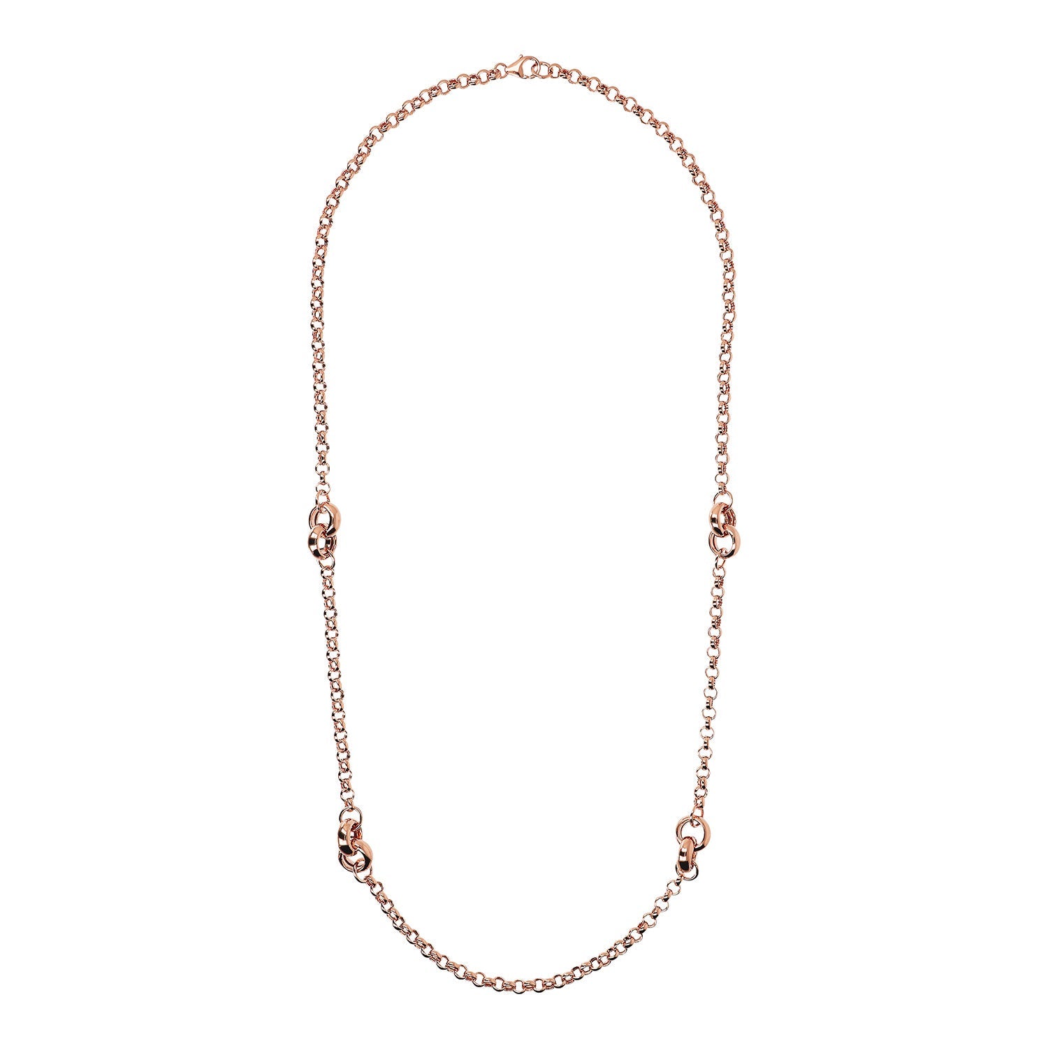 Bronzallure Purezza Long Rolo Link Necklace 91.4cm - Prime & Pure