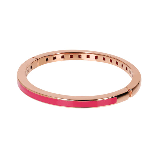 Bronzallure Miss Fuchsia Enamel Bangle - Prime & Pure