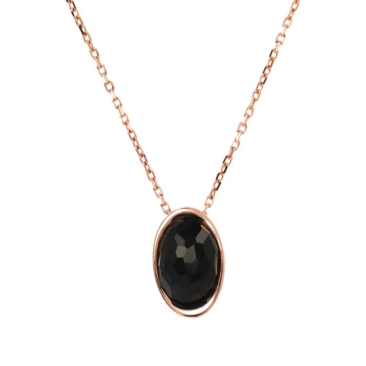 Bronzallure Felicia Black Onyx Necklace - Prime & Pure