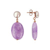 Bronzallure Maxima Lavender & Pearl Earrings - Prime & Pure