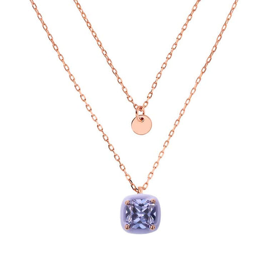 Bronzallure Altissima Purple Necklace - Prime & Pure