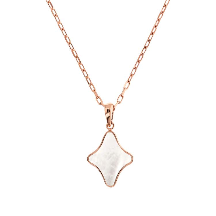 Bronzallure Alba White Mother of Pearl Necklace - Prime & Pure