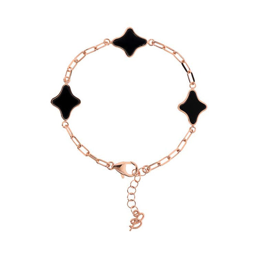 Bronzallure Alba Black Onyx Bracelet - Prime & Pure