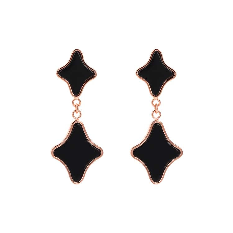 Bronzallure Alba Black Onyx Earrings - Prime & Pure