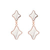 Bronzallure Alba White Mother of Pearl Earrings - Prime & Pure