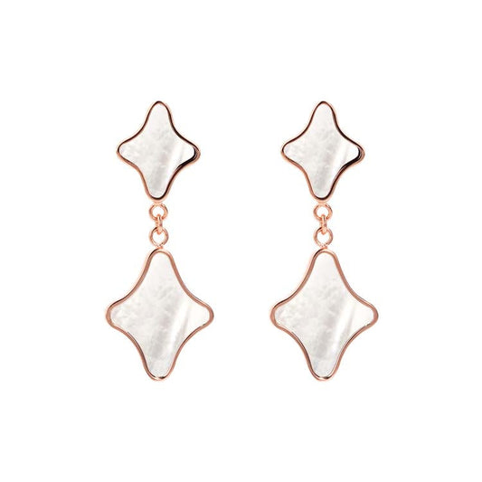 Bronzallure Alba White Mother of Pearl Earrings - Prime & Pure