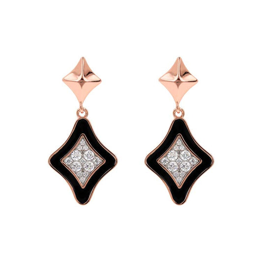 Bronzallure Alba Black Cubic Zirconia Earrings - Prime & Pure