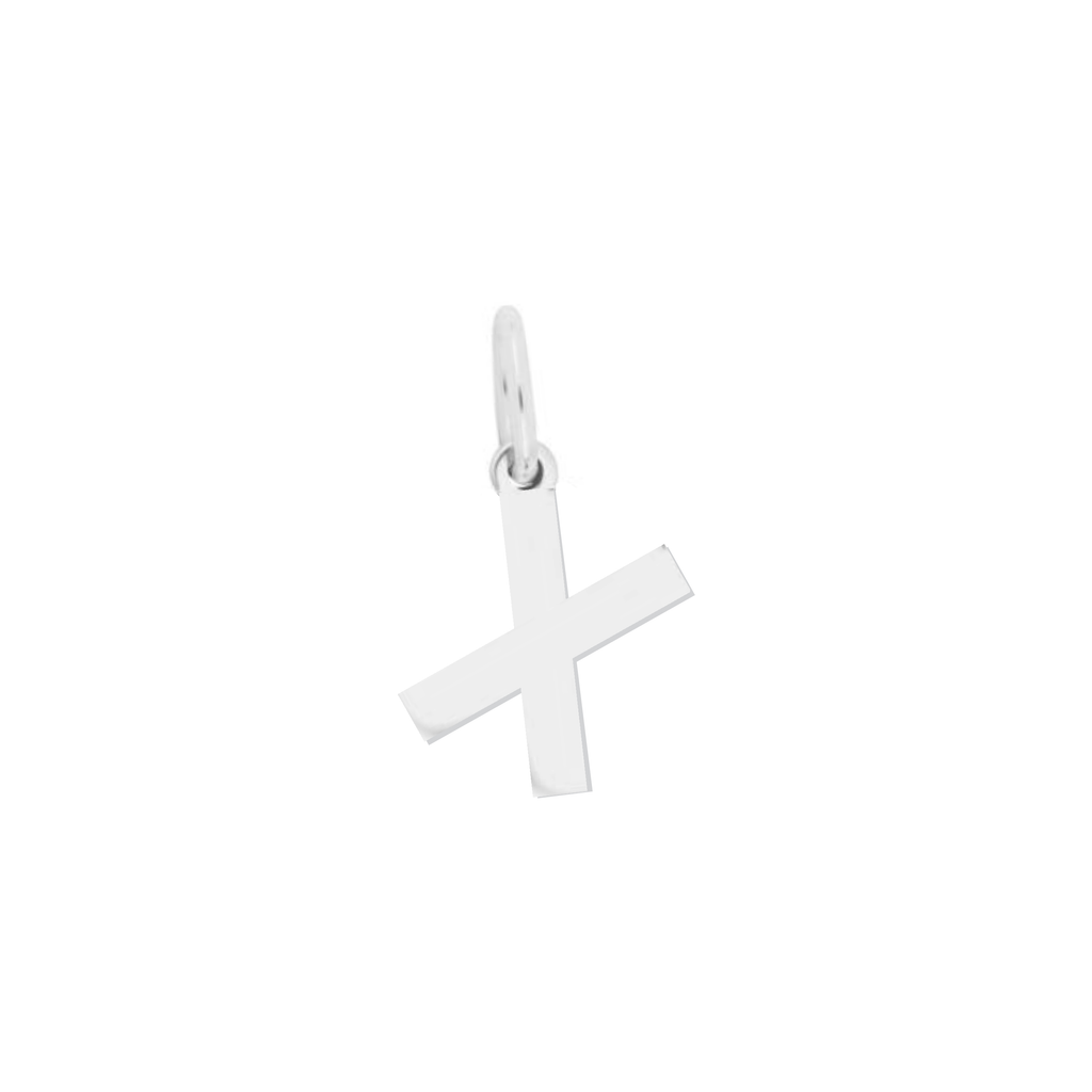 Prime & Pure Sterling Silver Initial Pendant Letter X - Prime & Pure