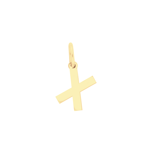 Prime & Pure 9K Yellow Gold Initial Pendant Letter X - Prime & Pure