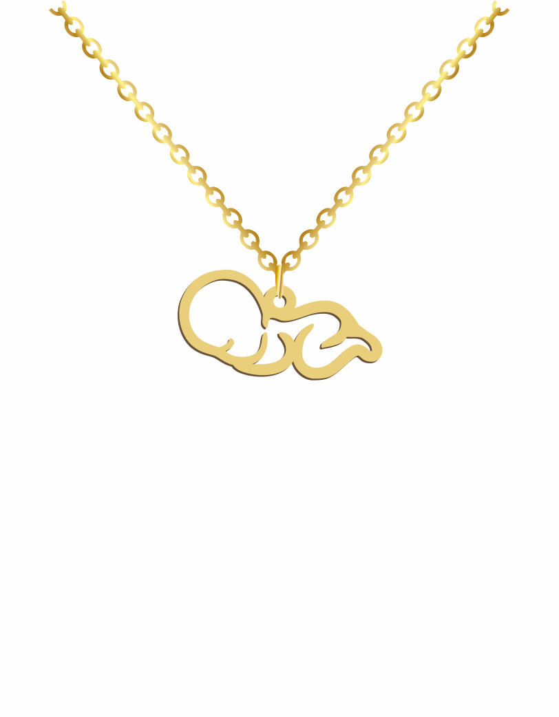 Sleeping Baby Line Necklace - Prime & Pure