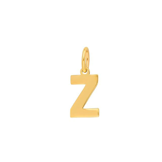 Prime & Pure 9K Yellow Gold Initial Pendant Letter Z - Prime & Pure