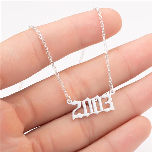 Prime & Pure 9K White Gold Birthyear Necklace 2003 - Prime & Pure