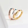 Birthstone Engraved Name Ring - Prime & Pure