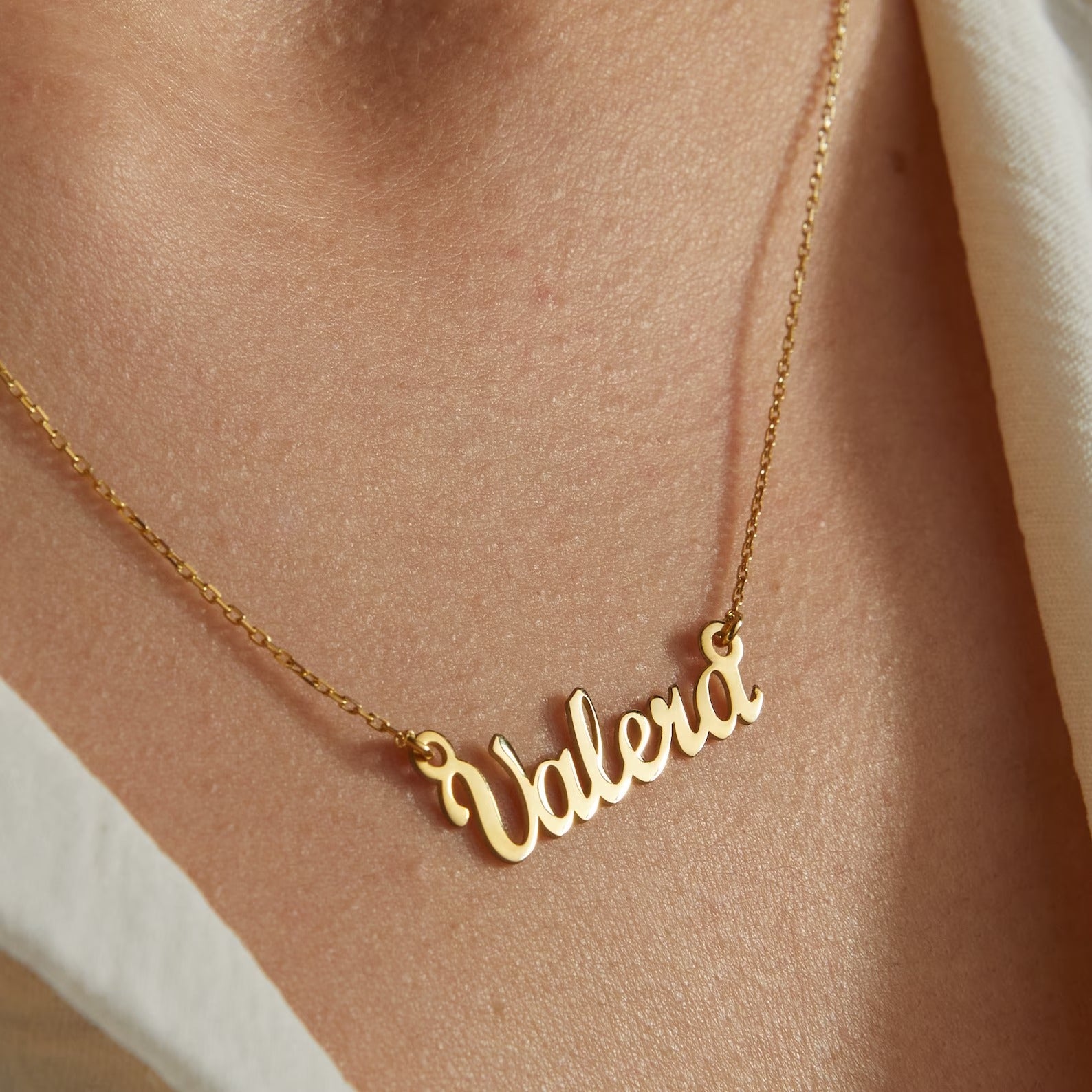 Personalised name deals necklace real gold