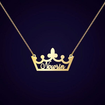 Crown Necklace with Name - Prime & Pure