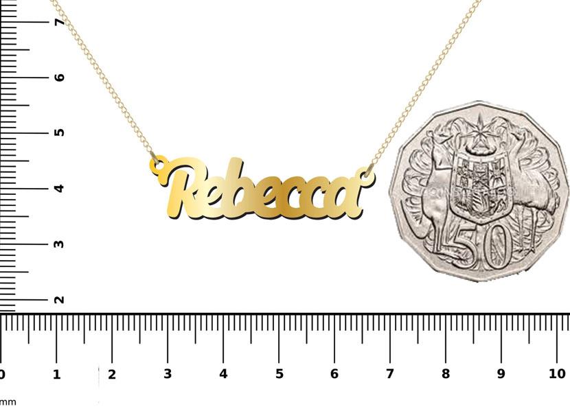 Name pendant deals gold plated