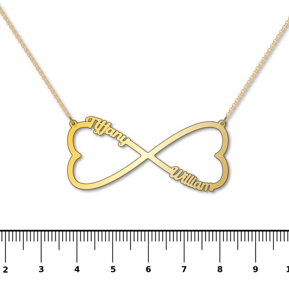 Heart Infinity Two Name Necklace - Prime & Pure