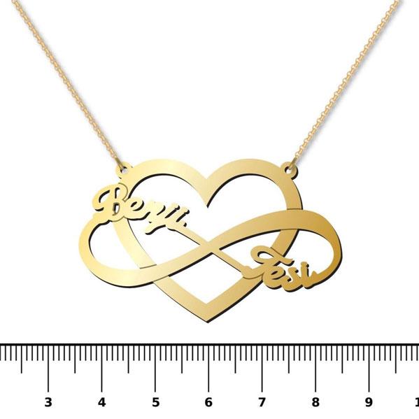 Infinity Heart Two Name Necklace - Prime & Pure