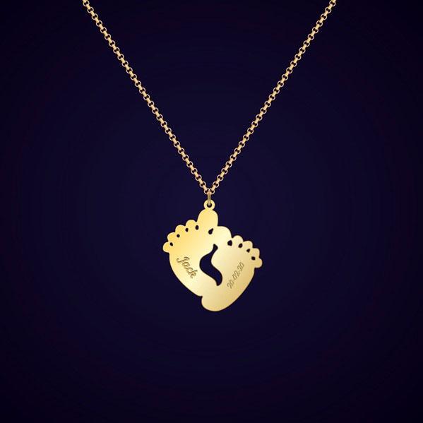 Newborn Feet Necklace - Prime & Pure