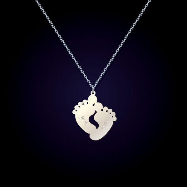 Newborn Feet Necklace - Prime & Pure