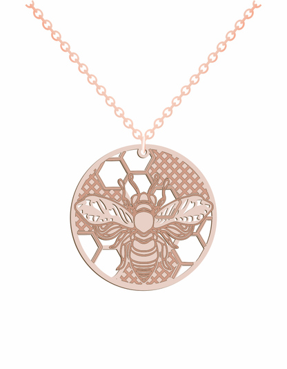 Bee in Circle Necklace - Prime & Pure