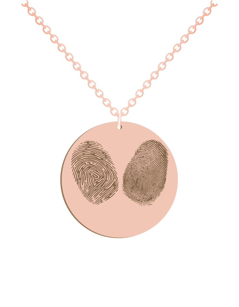 Couples Finger Prints Necklace - Prime & Pure