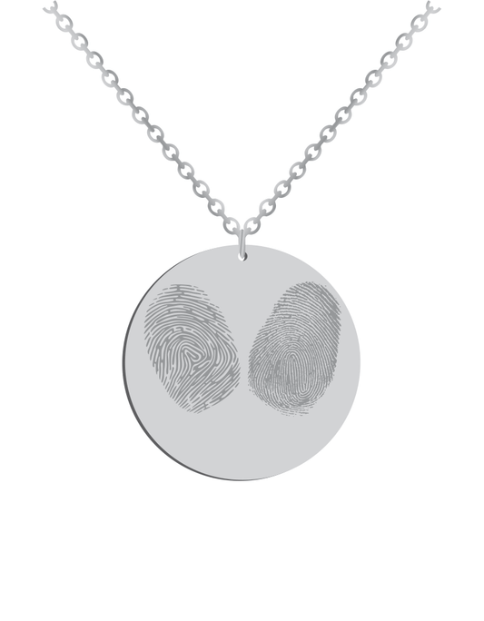 Couples Finger Prints Necklace - Prime & Pure