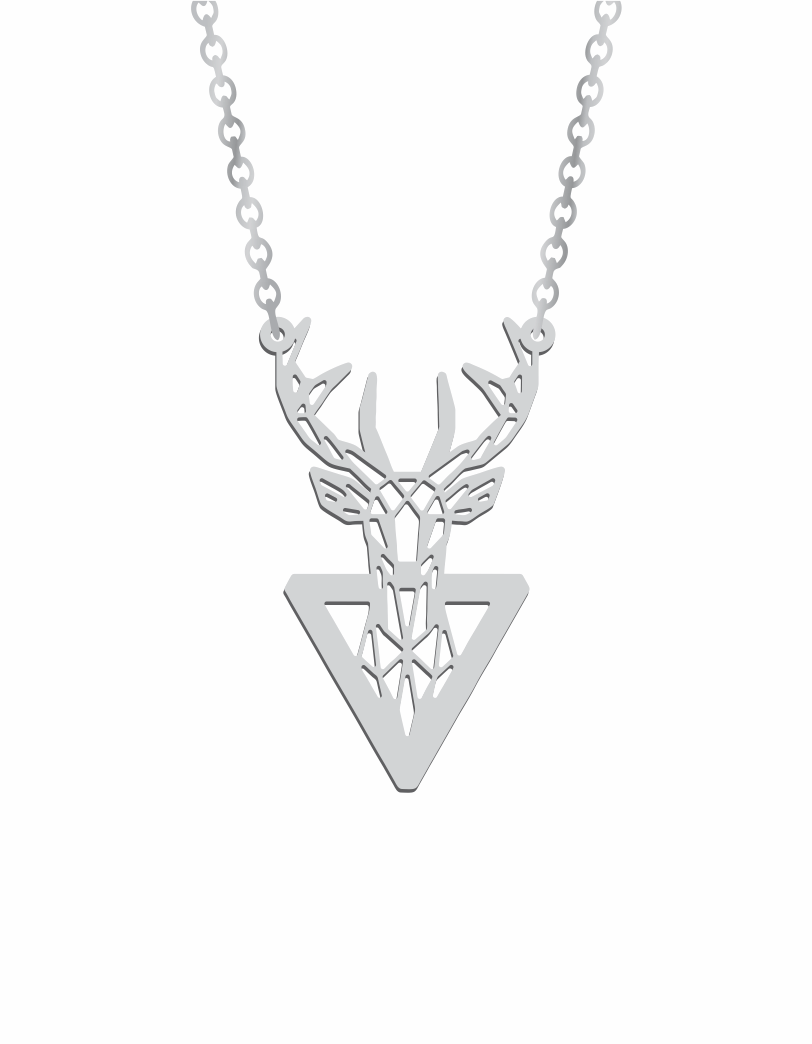 Geometric Deer (1) Necklace - Prime & Pure