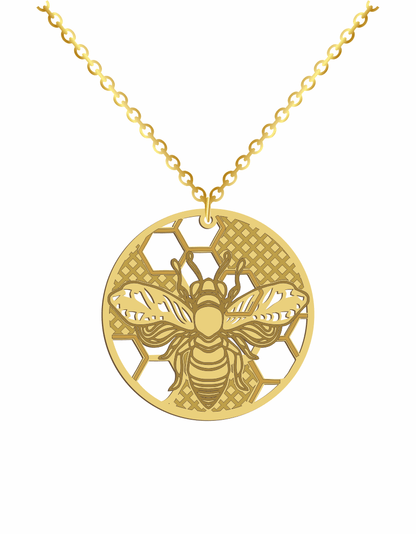 Bee in Circle Necklace - Prime & Pure