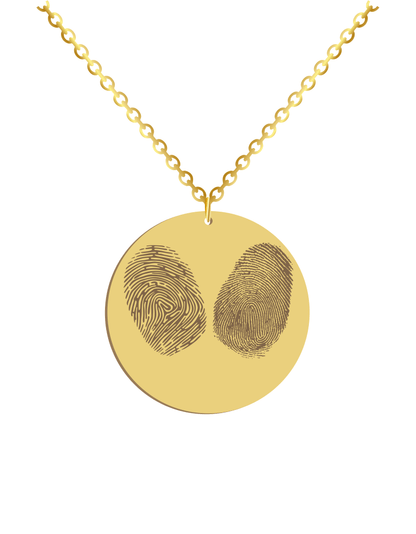 Couples Finger Prints Necklace - Prime & Pure