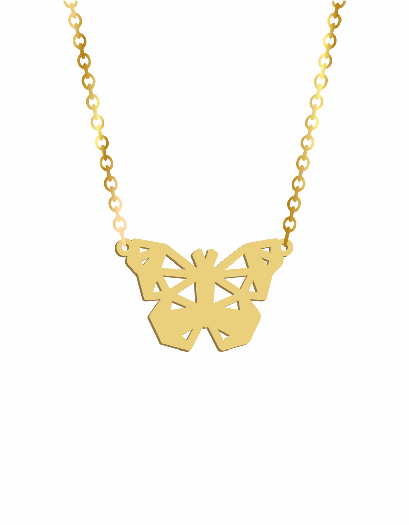 Geometric Butterfly Necklace - Prime & Pure