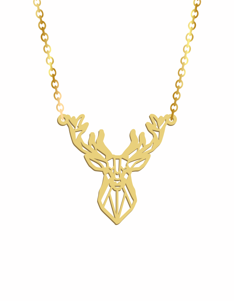 Geometric Deer (2) Necklace - Prime & Pure