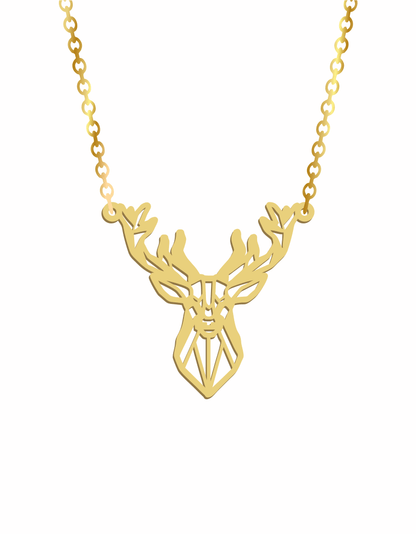 Geometric Deer (2) Necklace - Prime & Pure