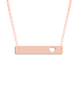 Engraved Bar with Heart Necklace - Prime & Pure