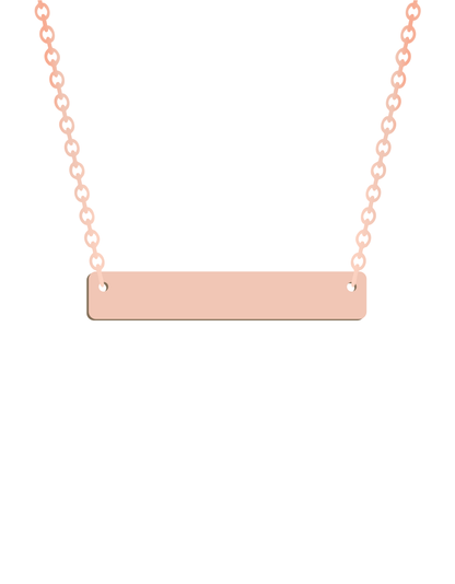 Engraved Name Bar Necklace - Prime & Pure