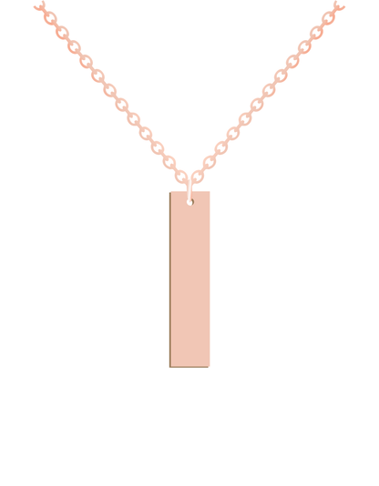 Engraved Vertical Bar Necklace - Prime & Pure