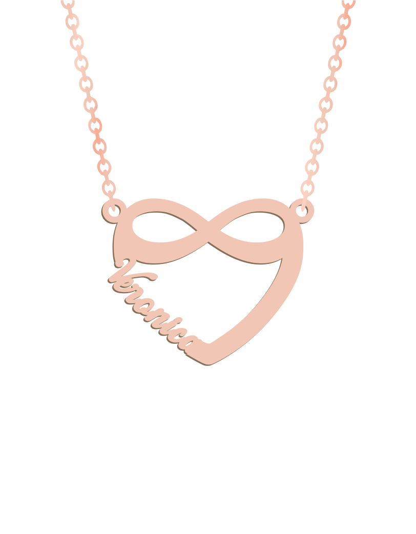 Heart Infinity Name Necklace - Prime & Pure