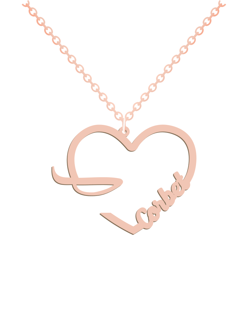 Heart Signature Name Necklace - Prime & Pure