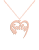 Heart with Flower Name Necklace - Prime & Pure