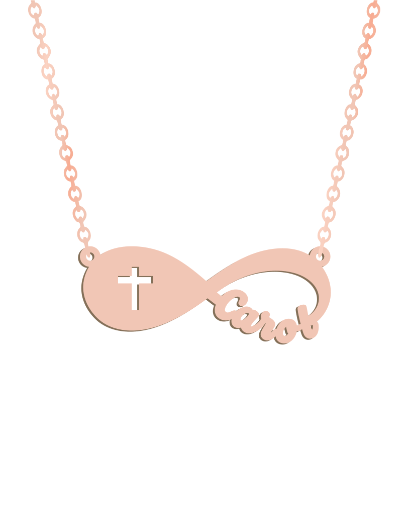 Infinity Cross Name Necklace - Prime & Pure