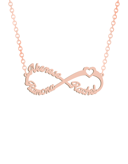 Infinity Family Names Necklace - Prime & Pure