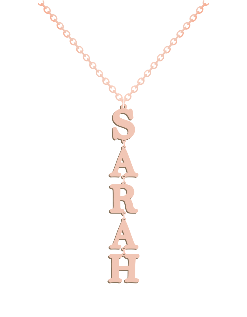 Vertical Letters Name Necklace - Prime & Pure