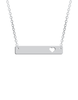 Engraved Bar with Heart Necklace - Prime & Pure