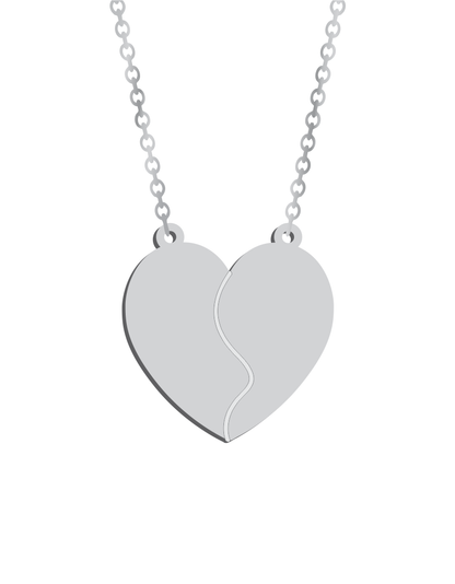 Engraved Couples Heart Names Necklace - Prime & Pure