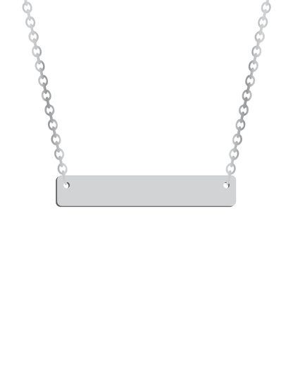 Engraved Name Bar Necklace - Prime & Pure