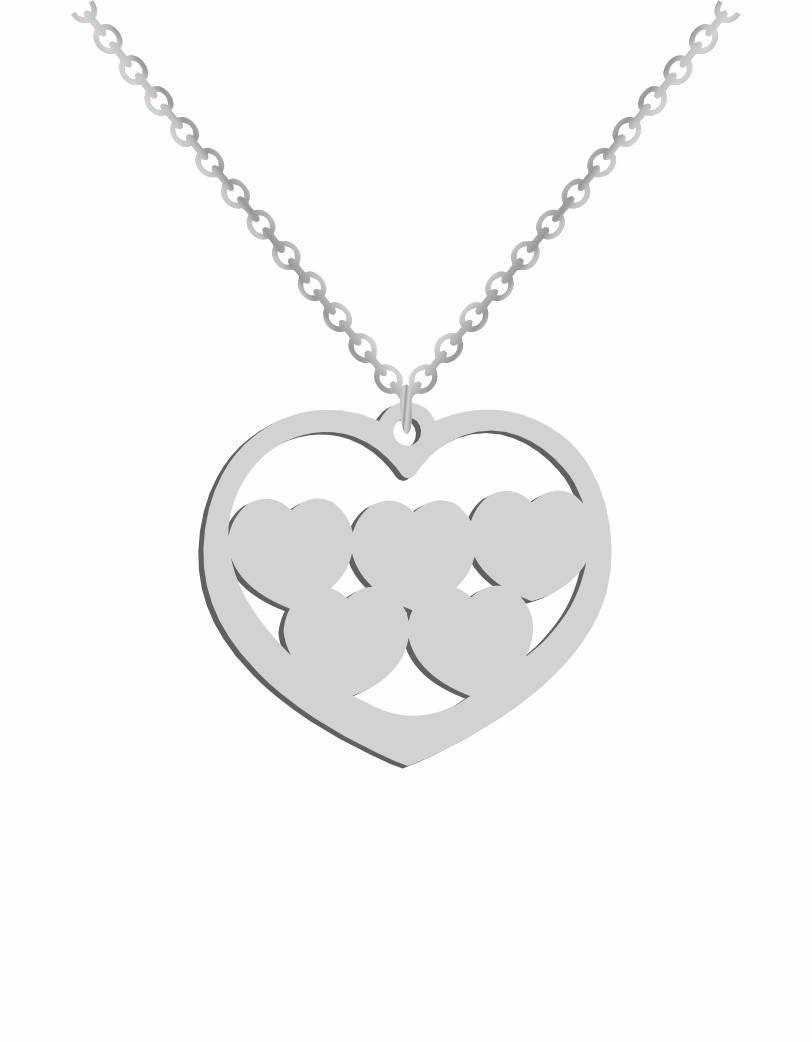 Family Hearts Names Necklace - Prime & Pure